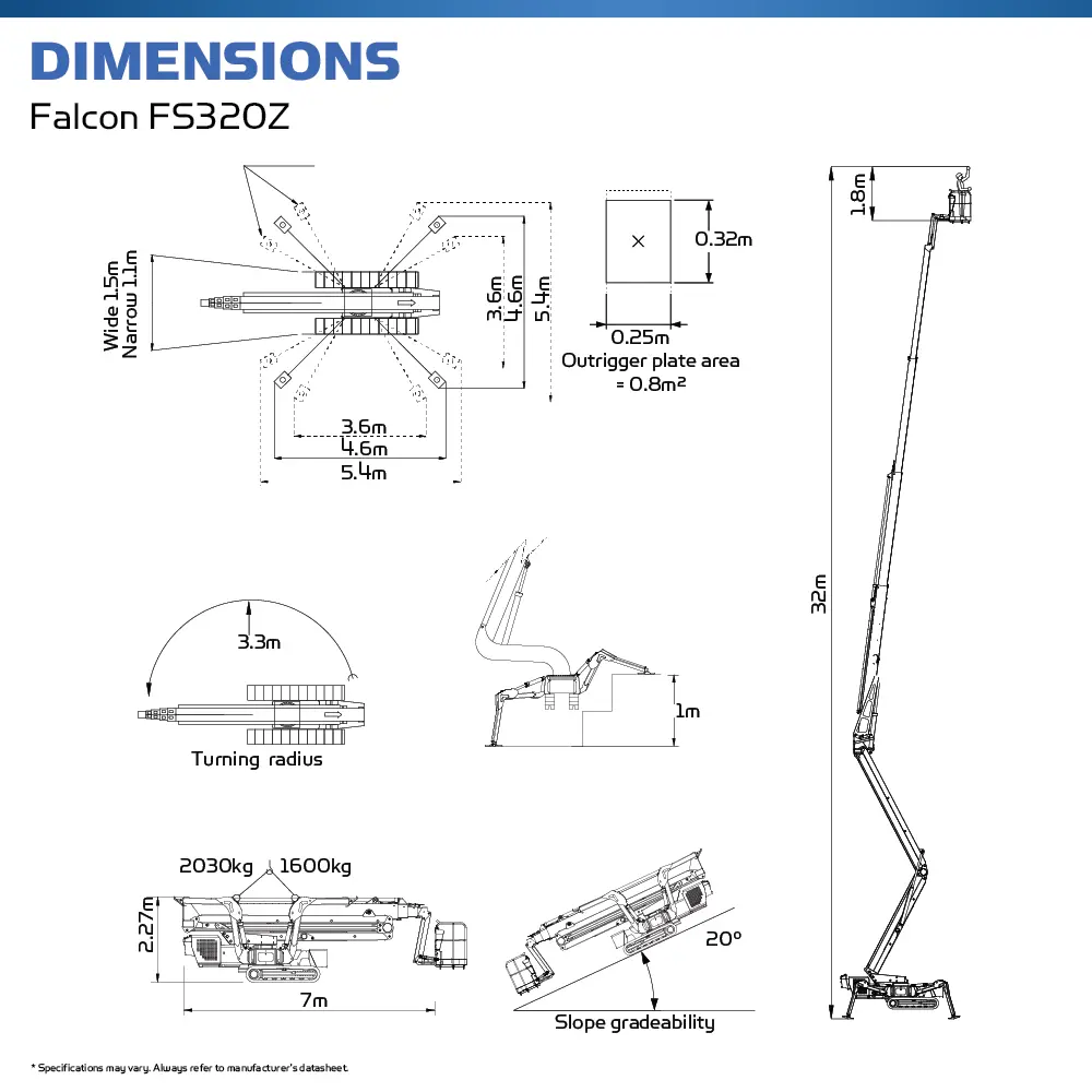 Falcon FS320Z - Spider Lifts - Hire Safe Solutions