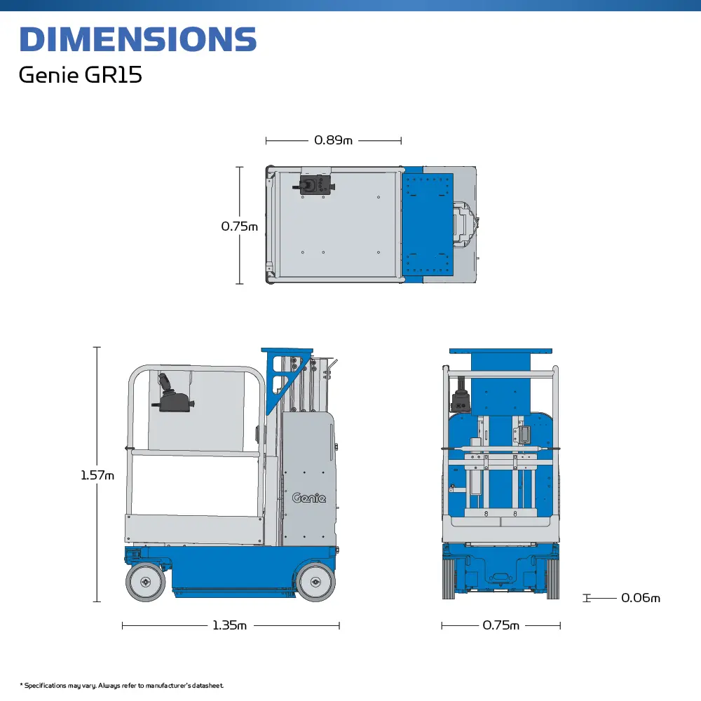 Genie GR15 - Mast Boom - Hire Safe Solutions