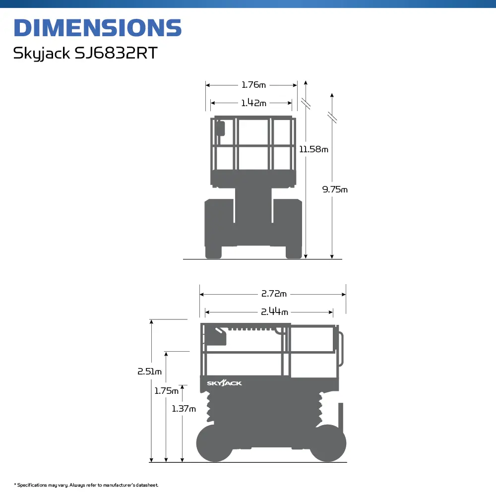 Skyjack SJ6832RT - Scissor Lift - Hire Safe Solutions