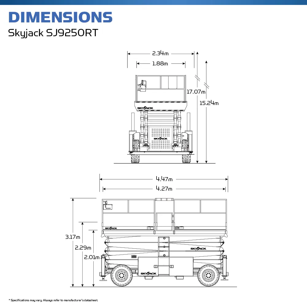 Skyjack SJ9250RT - Scissor Lift - Hire Safe Solutions