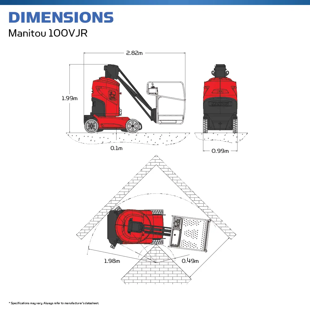 Manitou 100VJR - Mast Boom - Hire Safe Solutions