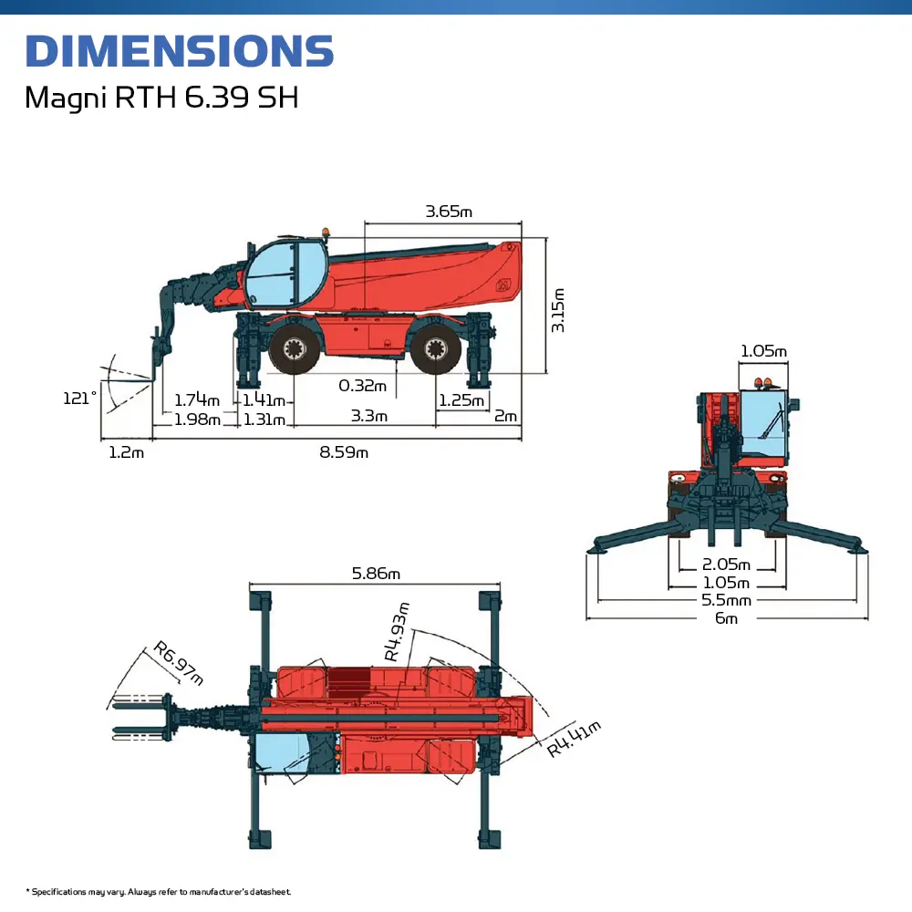 Magni RTH 6.39 SH - Rotating Telehandler - Hire Safe Solutions