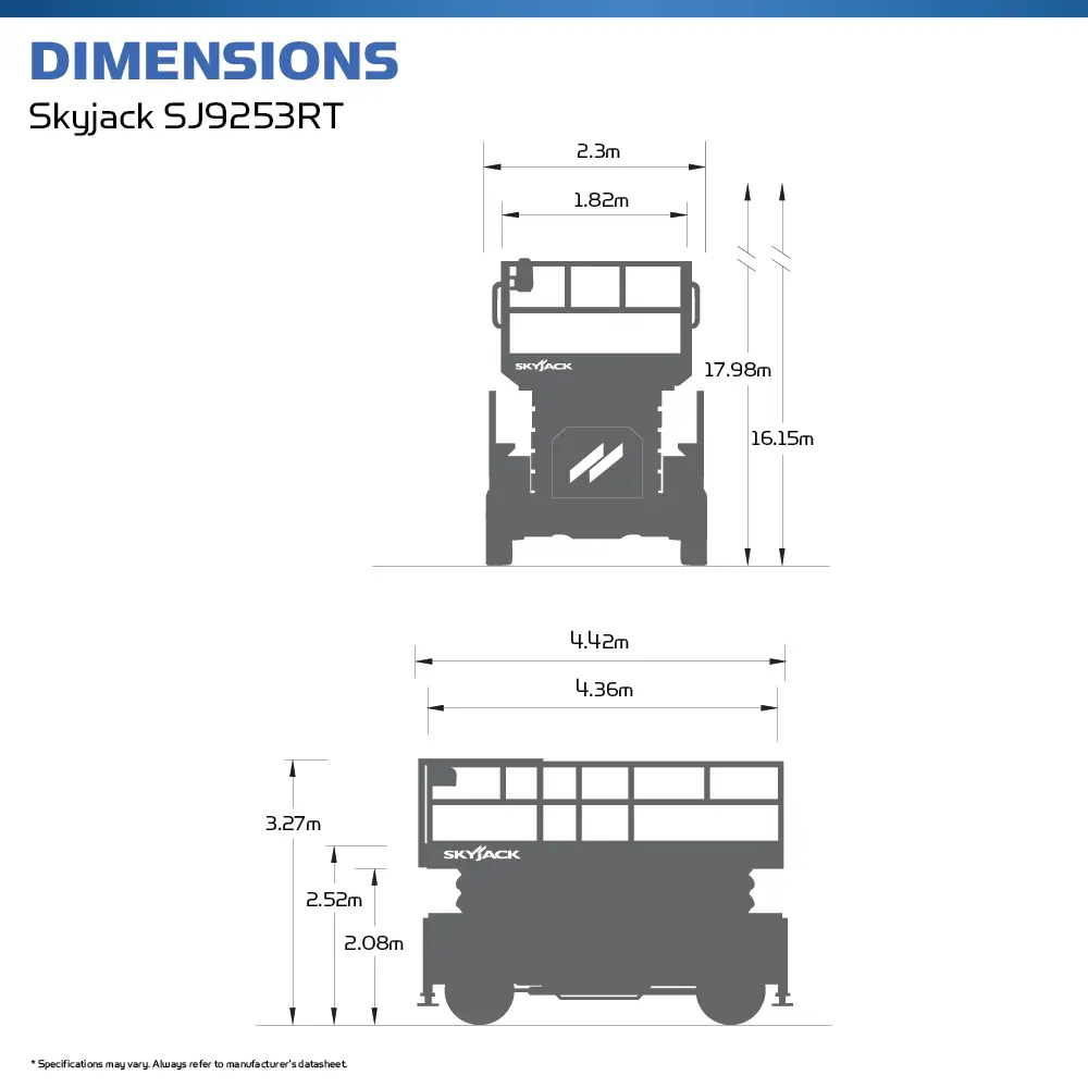 Skyjack SJ9253RT - Scissor Lift - Hire Safe Solutions