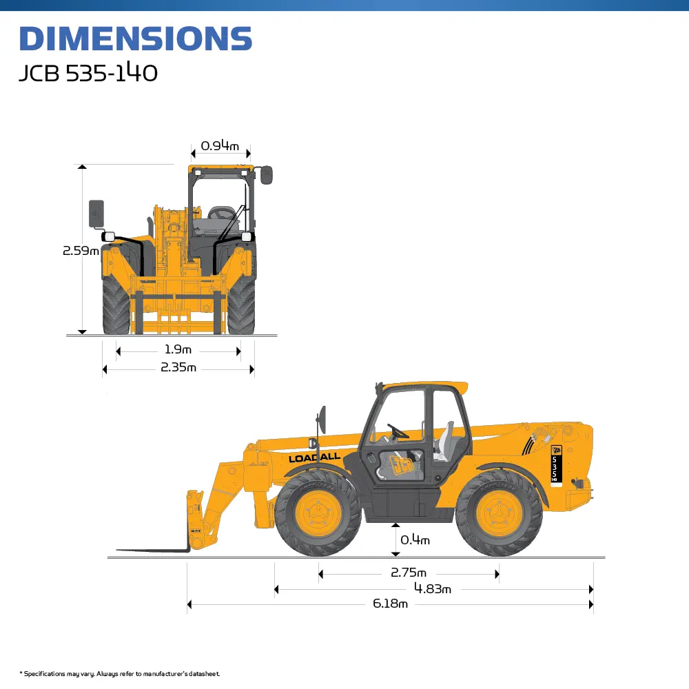 JCB 535-140 - Telescopic Forklifts - Hire Safe Solutions