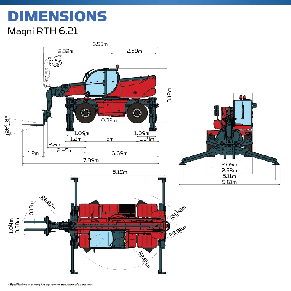 Magni RTH 6.21 - Rotating Telehandler - Hire Safe Solutions