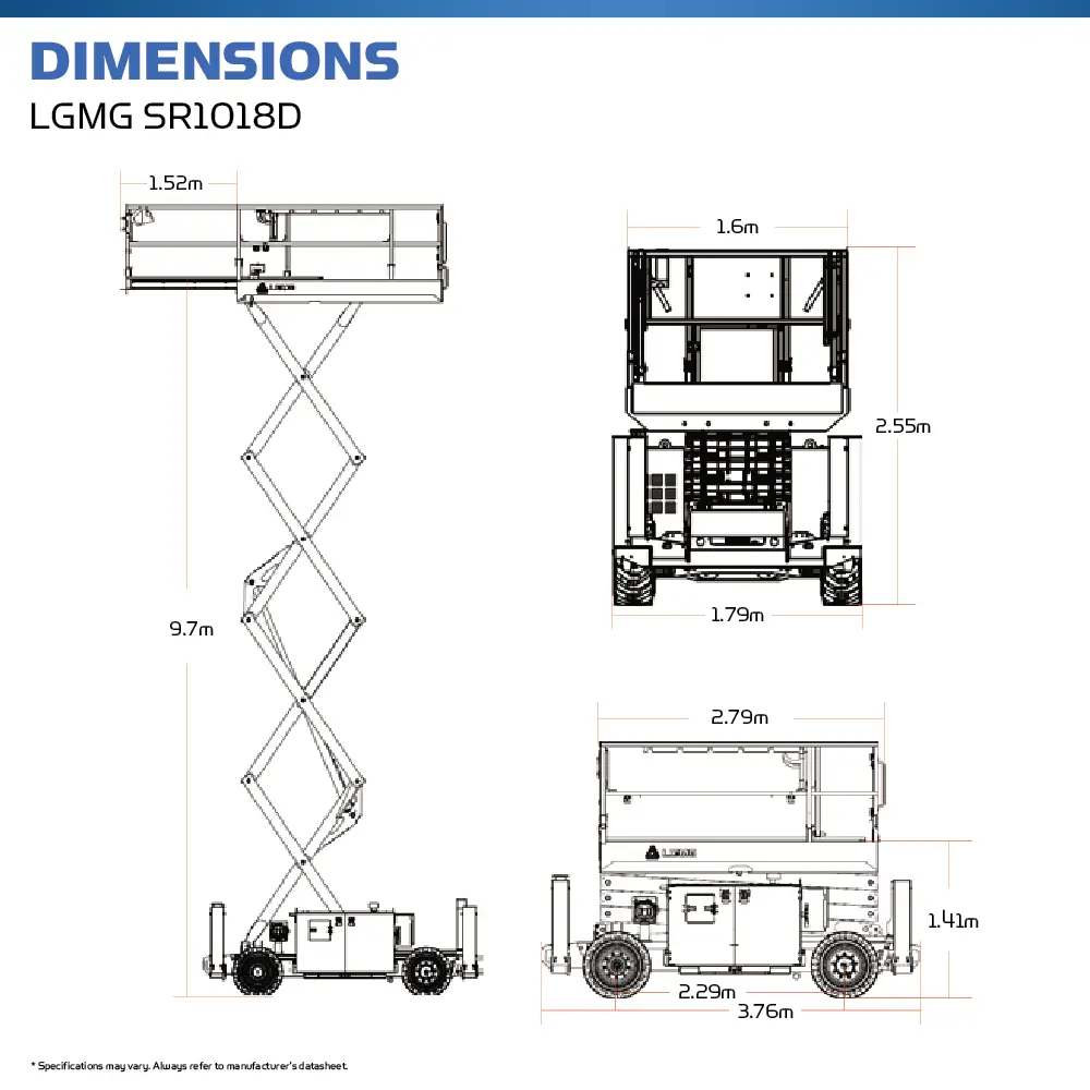 LGMG SR1018D - Scissor Lift - Hire Safe Solutions