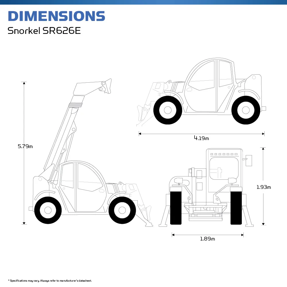 Snorkel SR626 E - Telescopic Forklift - Hire Safe Solutions