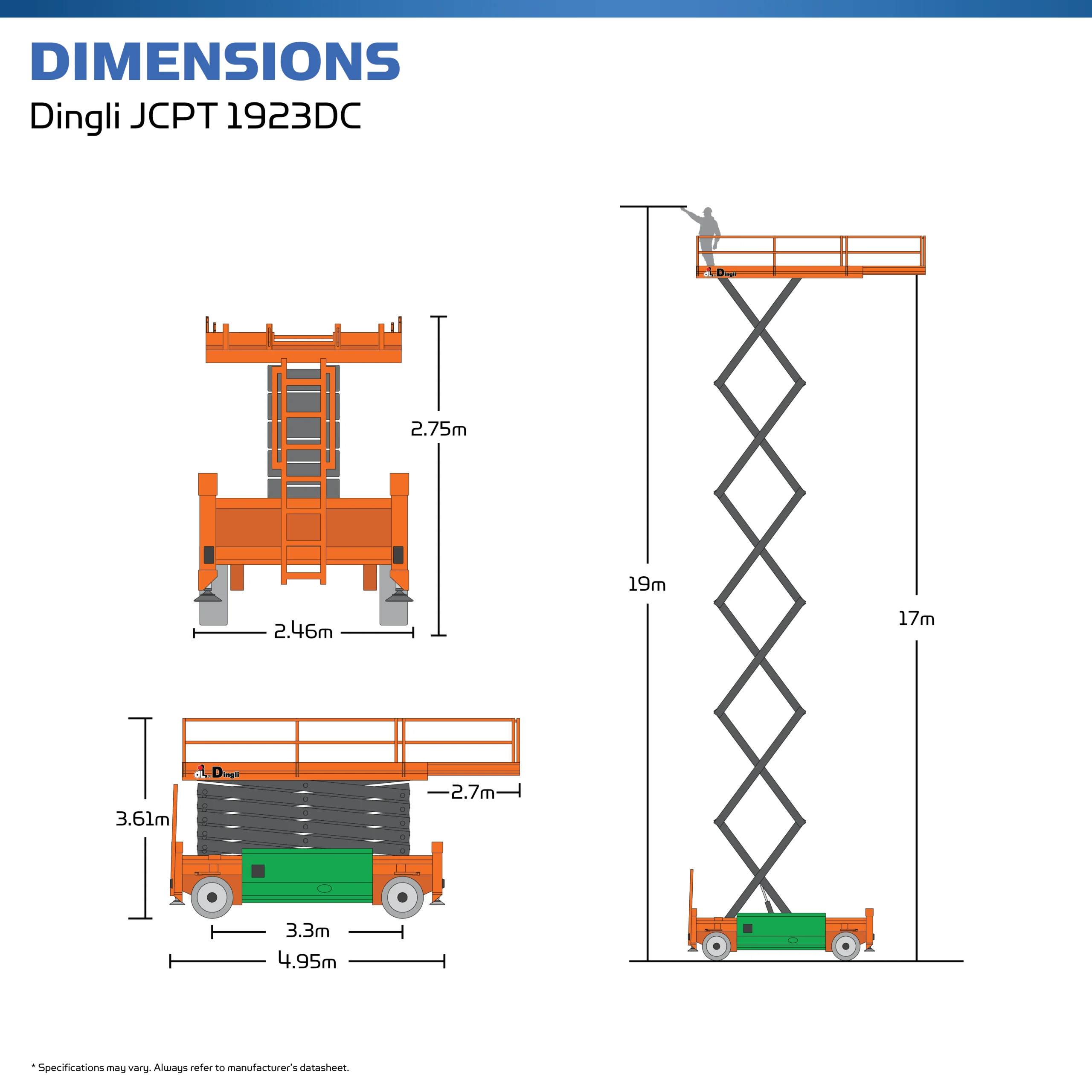 Dingli JCPT 1923DC - Super MEWP - Hire Safe Solutions
