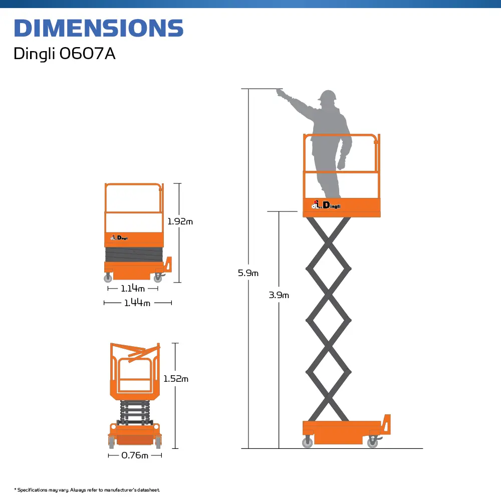 Dingli 0607A - Push Around Vertical (PAV) - Hire Safe Solutions