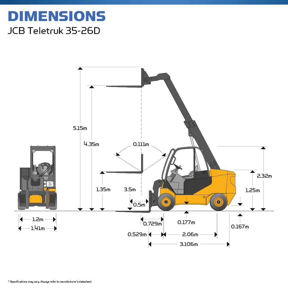 JCB Teletruk 35-26D - Telescopic Forklift - Hire Safe Solutions