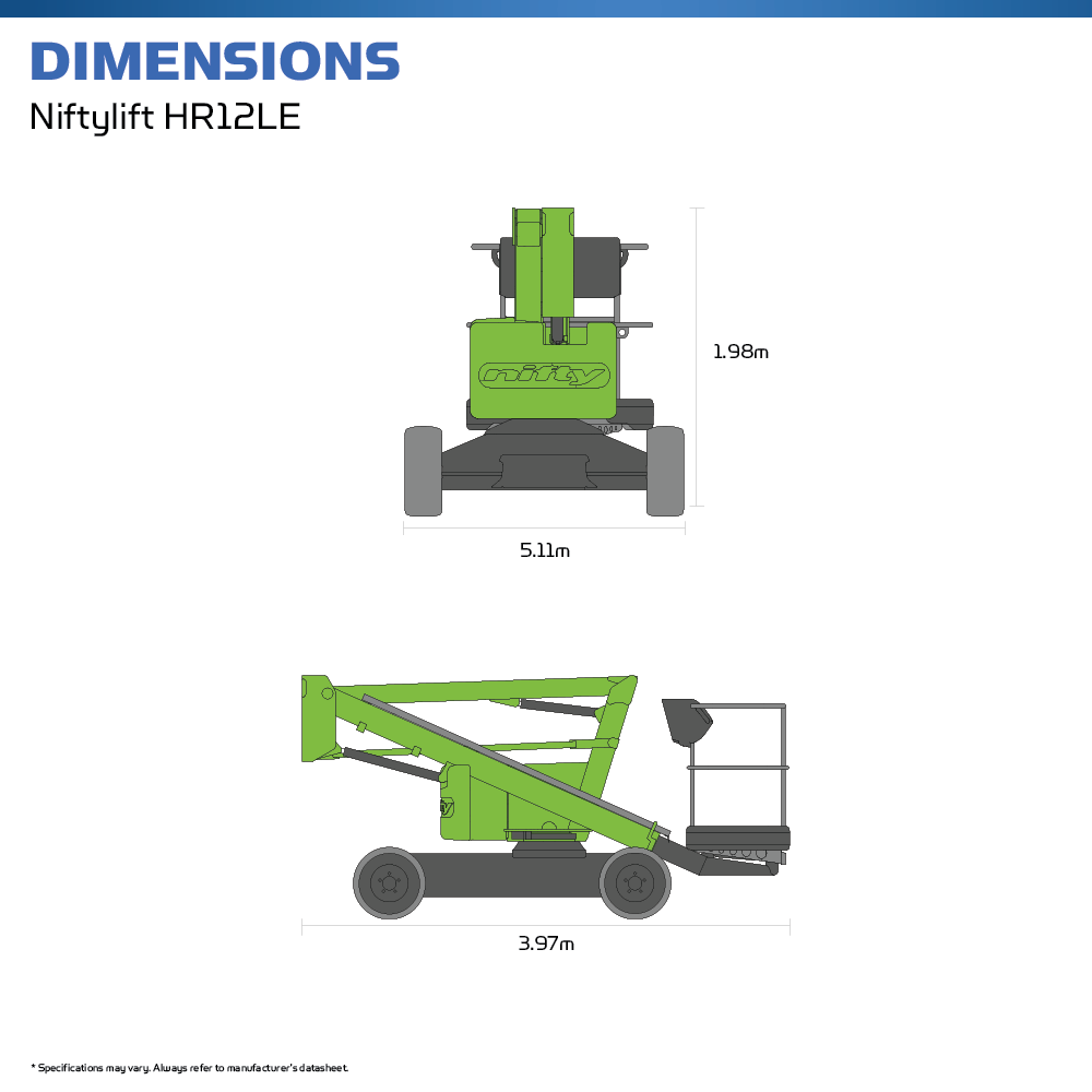 Niftylift HR12LE - 12.1m Electric Cherry Picker - Hire Safe Solutions