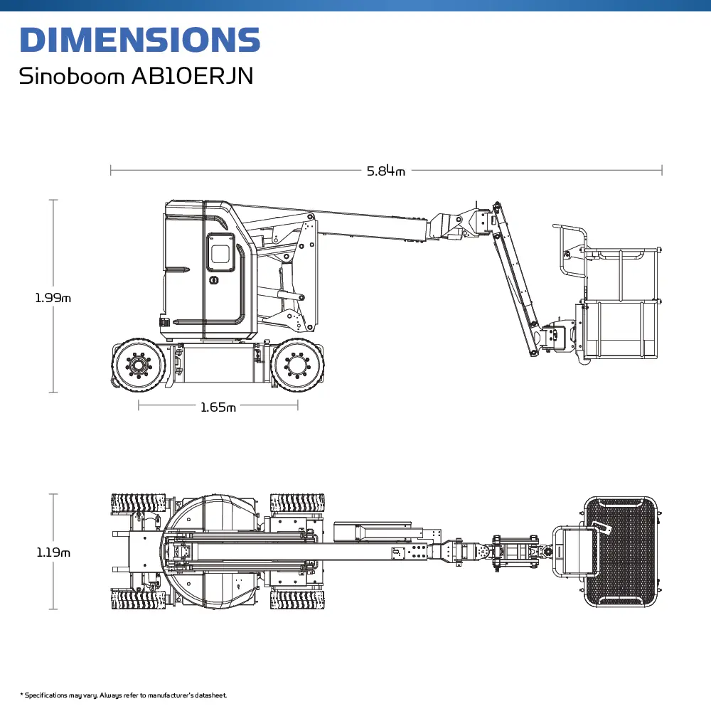 Sinoboom AB10ERJN (AB320ERJN) - Cherry Picker - Hire Safe Solutions
