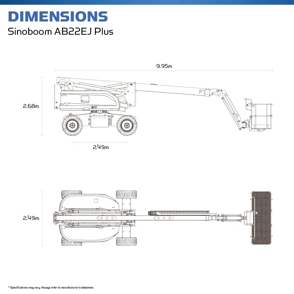 Sinoboom AB22EJ Plus (AB710EJ Plus) - Cherry Picker - Hire Safe Solutions