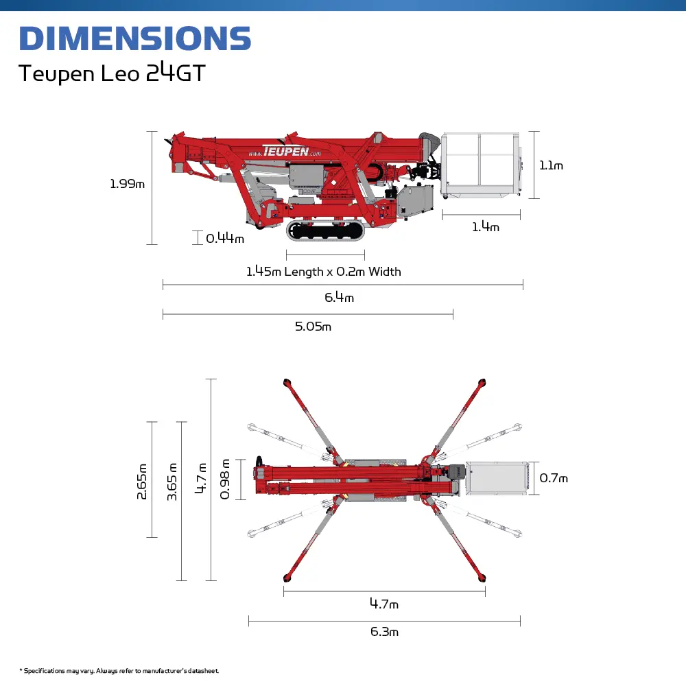 Teupen Leo 24GT - Spider Lift - Hire Safe Solutions