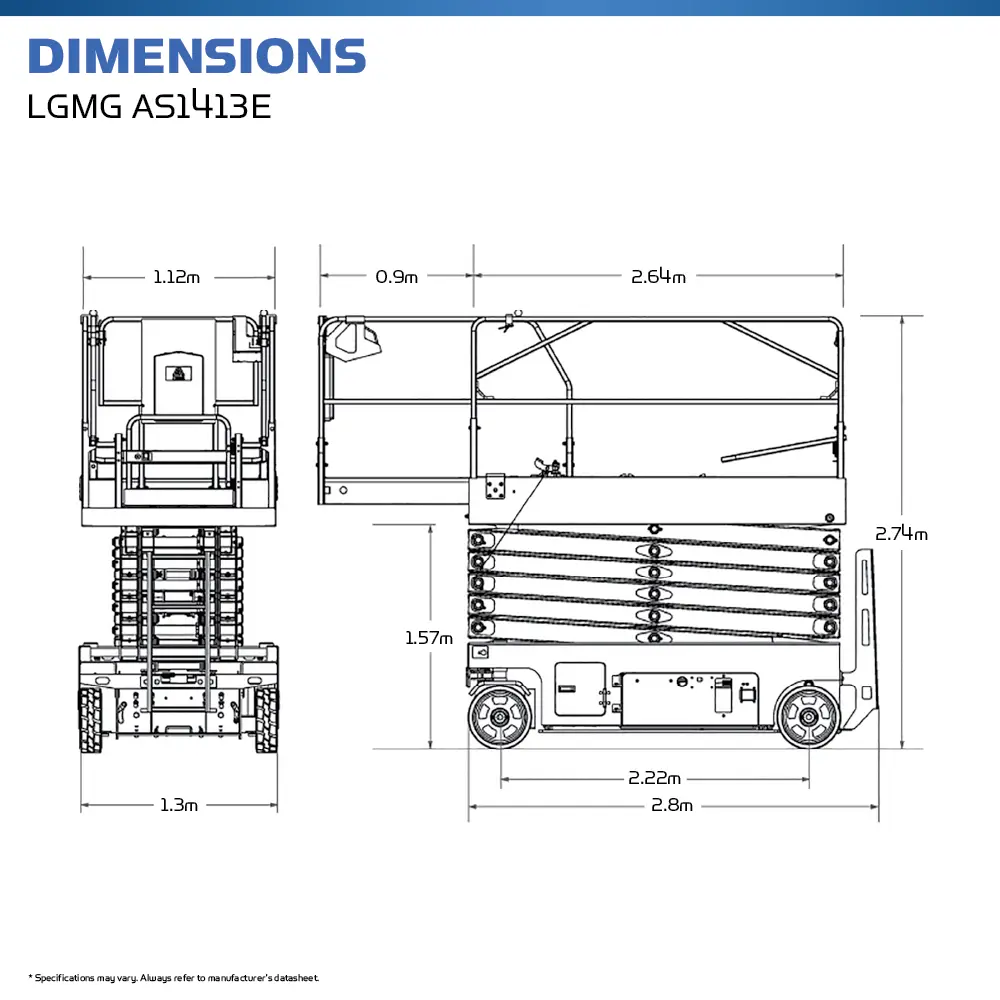 LGMG AS1413E - Scissor Lift - Hire Safe Solutions