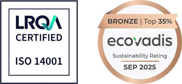 ISO14001-EcoVadis Bronze Accreditations